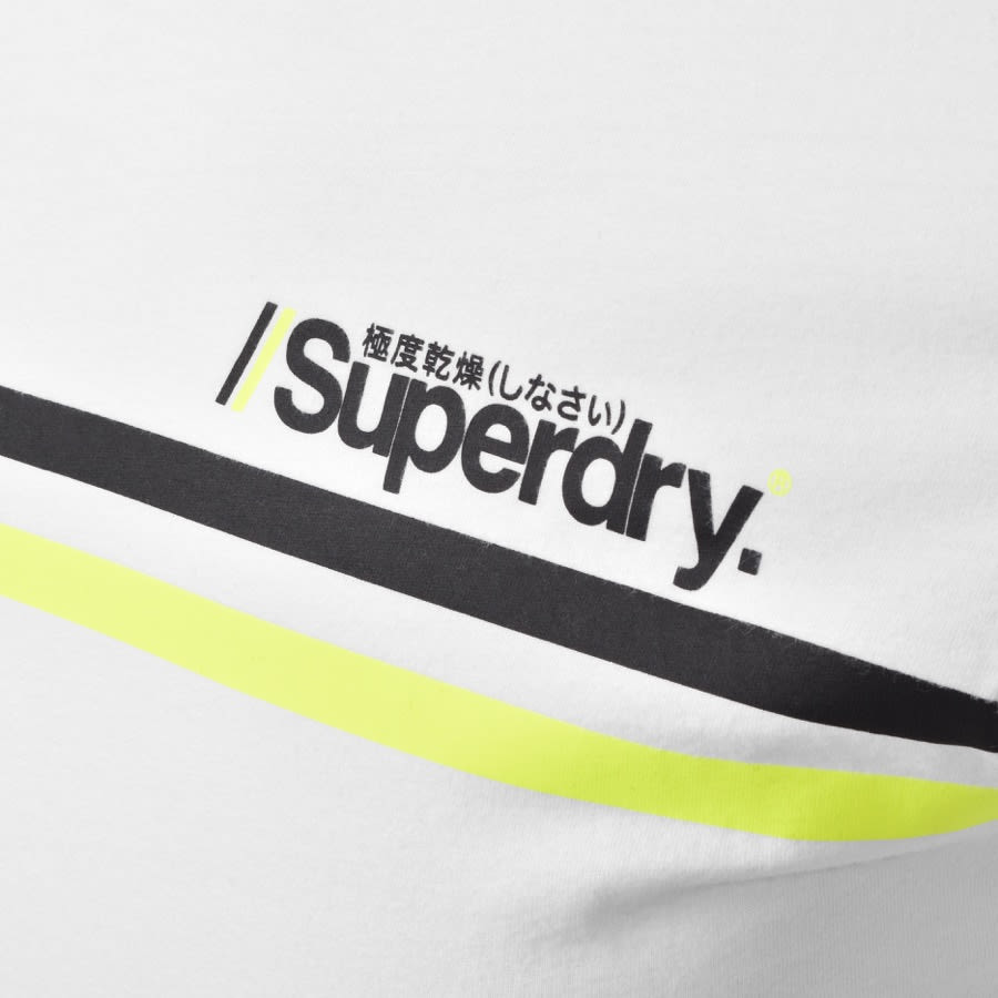 Alternative Image for ProductSuperdry Core Stripe Logo T Shirt White3